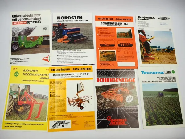 20x Original Prospekt Landtechnik 1970/80er Jahre z.B. Nordsten Siegperle Chemo