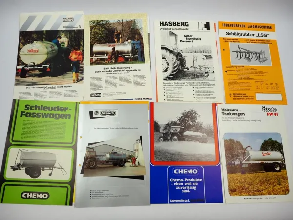 20x Original Prospekt Landtechnik 1970/80er Jahre z.B. Nordsten Siegperle Chemo