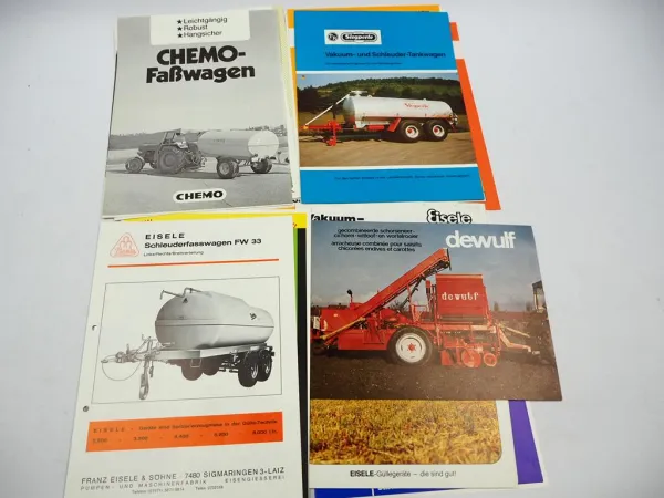 20x Original Prospekt Landtechnik 1970/80er Jahre z.B. Nordsten Siegperle Chemo