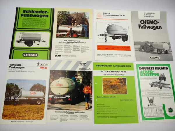 20x Original Prospekt Landtechnik 1970/80er Jahre z.B. Siegperle Rau Howard