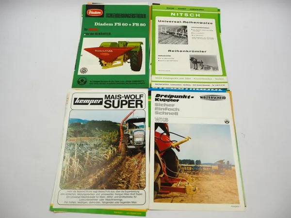 20x Original Prospekt Landtechnik 1970/80er Jahre z.B. Strautmann Hassia Amazone