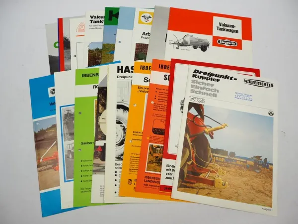 20x Original Prospekt Landtechnik 1970/80er Jahre z.B. Taarup Ibbenbüren Karo