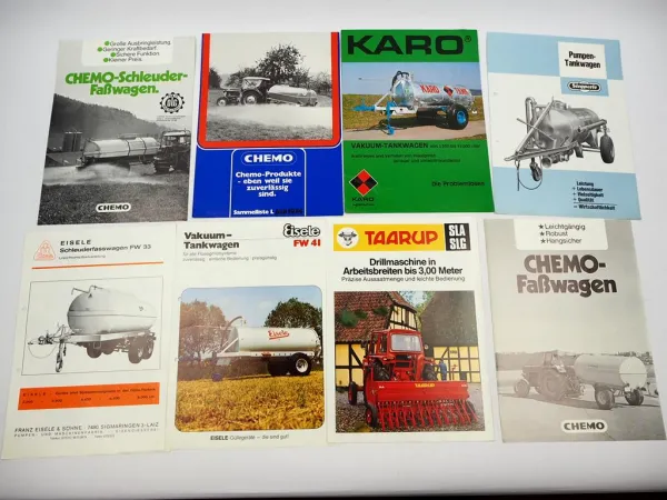 20x Original Prospekt Landtechnik 1970/80er Jahre z.B. Taarup Ibbenbüren Karo