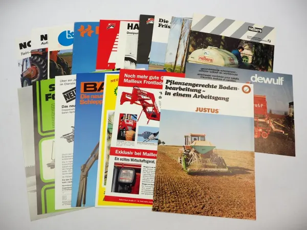 20x Original Prospekt Landtechnik 1970/80er Jahre z.B. Wühlmaus CAM Howard