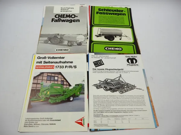 20x Original Prospekt Landtechnik 1970/80er Jahre z.B. Wühlmaus CAM Howard