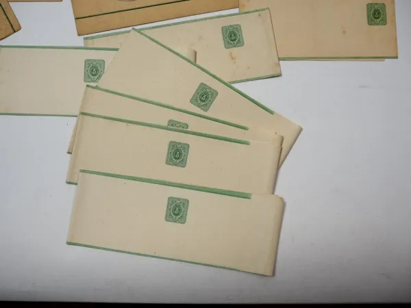 20x Streifbänder Zeitschriften mit Stempel und Briefmarke meist Sachsen ca. 1900