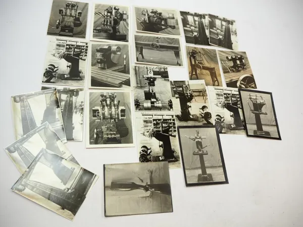 22 Fotos Maschine für Büchsenmacher Gewehrfabrik ca. 1940/50