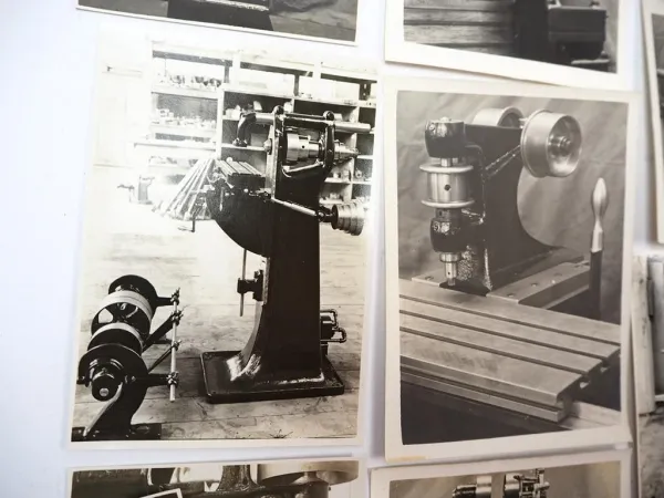 22 Fotos Maschine für Büchsenmacher Gewehrfabrik ca. 1940/50