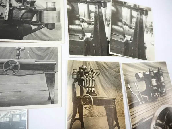 22 Fotos Maschine für Büchsenmacher Gewehrfabrik ca. 1940/50