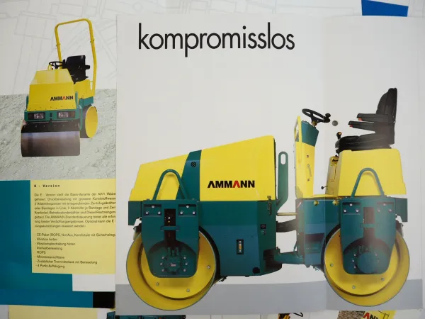 24 Prospekte Ammann Rüttelplatten Verdichter Walzen 1990er Jahre