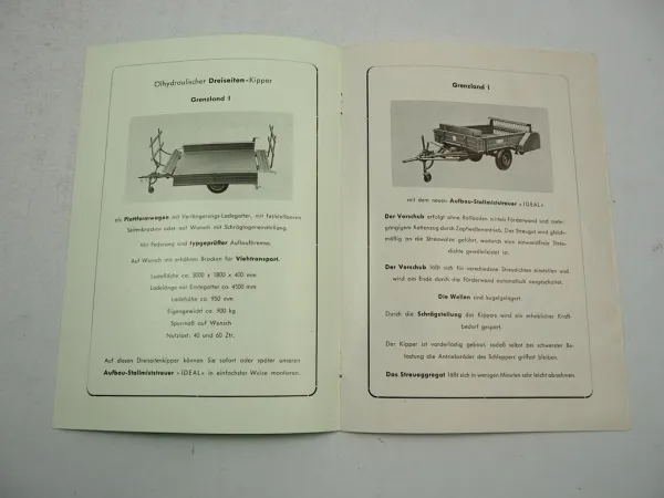 25 J. Grenzland Schlepper Anhänger Prospekt Decker & Haarmann Vreden b. Münster