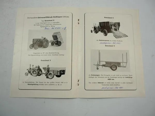 25 J. Grenzland Schlepper Anhänger Prospekt Decker & Haarmann Vreden b. Münster