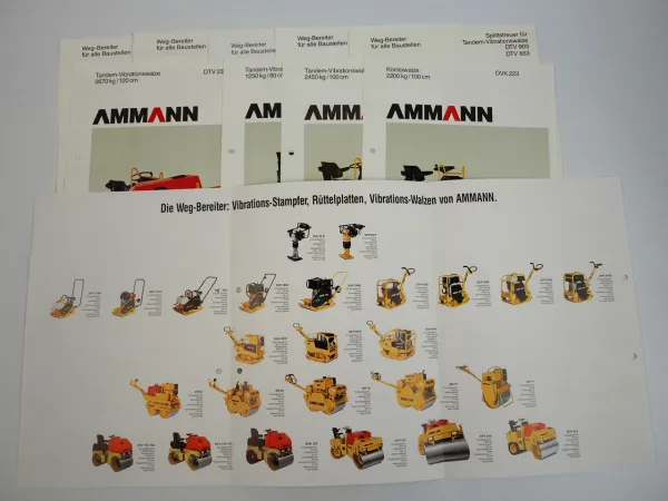 28 Prospekte Ammann Rüttelplatten Verdichter Walzen 1990er Jahre