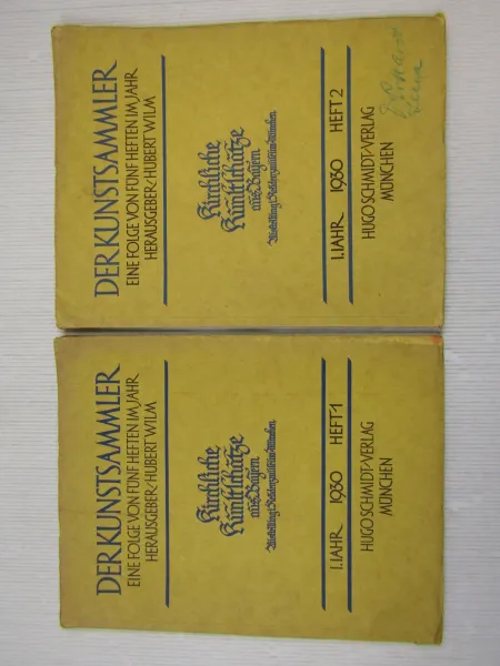 2x Der Kunstsammler Kirchliche Kunstschätze aus Bayern 1. Jahr 1930