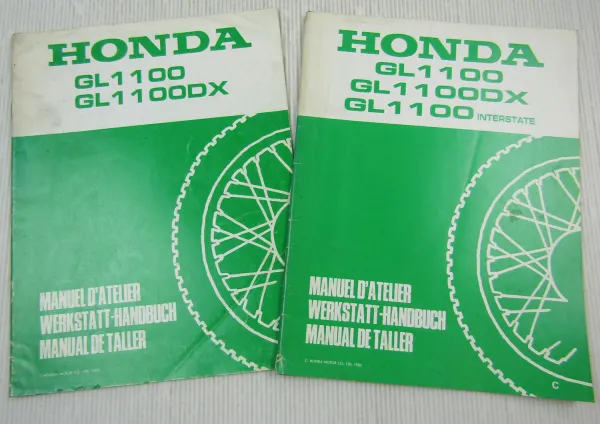 2x Ergänzung Nachtrag zum Werkstatthandbuch Honda GL1100 DX Interstate 1981/82