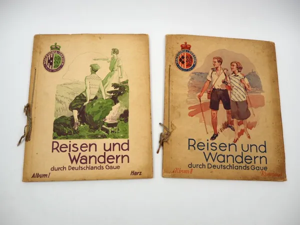 2x Macedonia Dresden Sammelalbum Zigarettenbilder Reisen und Wandern 1930er J.