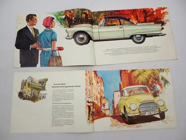 2x Orig. Prospekt Auto Union DKW 1000 S SP Coupe 1950/60er Jahre