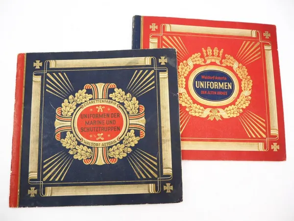 2x Orig. Sammelbilder Album Waldorf Astoria komplett Uniformen Alte Armee Marine