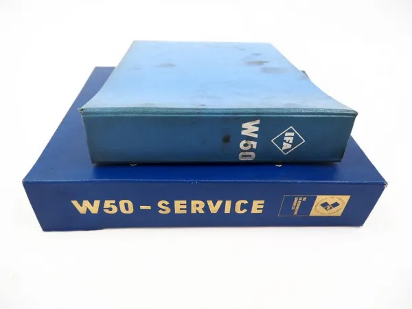 2x Original Leerordner IFA W50 für Ersatzteillisten und Servicemitteilungen DDR