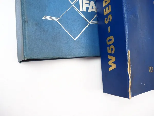 2x Original Leerordner IFA W50 für Ersatzteillisten und Servicemitteilungen DDR