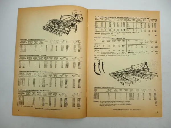 2x Original Preisliste Köckerling Landtechnik Ackerfreund Super 1980