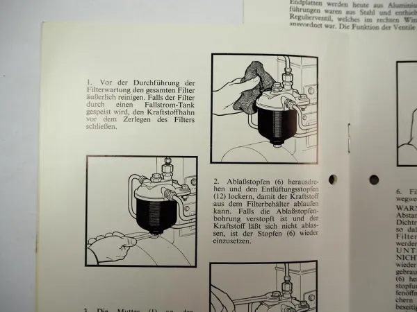 2x Original Prospekt Betriebsanleitung CAV Action Diesel Kraftstoffilter