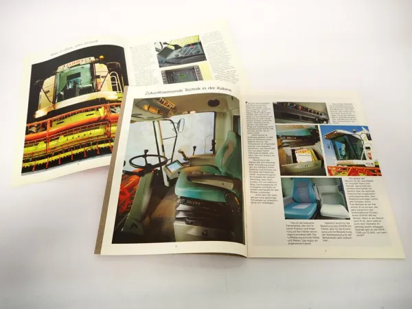 2x Original Prospekt Claas Lexion 405 - 460, 480 Mähdrescher ca. 1990er Jahre