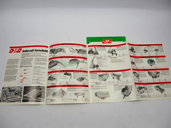 2x Original Prospekt JF Produktprogramm Landtechnik + Häcksler FHT 1970er Jahre