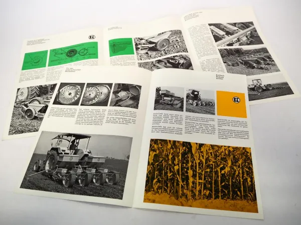 2x Original Prospekt Kleine Unicorn Maxicorn Anbaugeräte für Traktoren