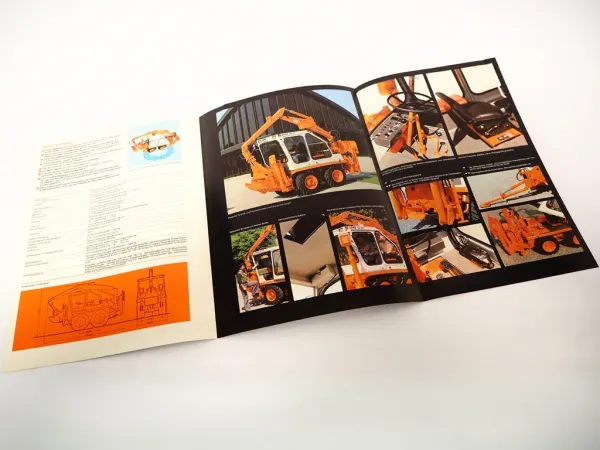 2x Original Prospekt Lanz Friedhofsbagger LNB Kompaktlader LL30 ca. 1970er Jahre