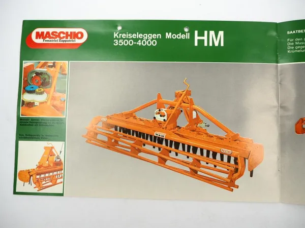2x Original Prospekt Maschio Dameco Bodenfräsen Kreiseleggen 1970er Jahre