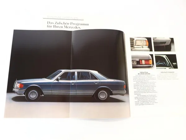 2x Original Prospekt Mercedes Benz 280 S SE SEL + Zubehör-Programm 1984 W126