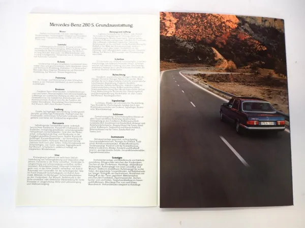 2x Original Prospekt Mercedes Benz 280 S SE SEL + Zubehör-Programm 1984 W126
