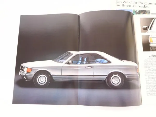 2x Original Prospekt Mercedes Benz 380 500 SEC + Zubehör-Programm 1984 W126