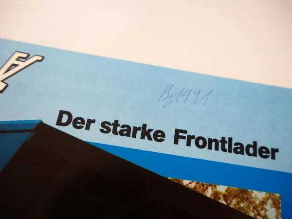 2x Original Prospekt Schmotzer Frost Frontlader für z.B. Deutz DX3.30 1985