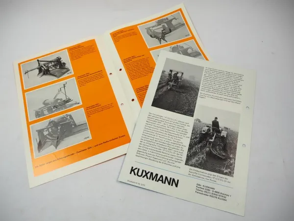 2x Original Prospekte Kuxmann Vorratsroder Piccolo & Quersieber SSK 1976/77