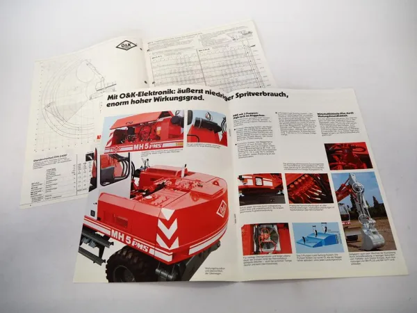Original Prospekt + Technische Daten O&K MH5 PMS Serie D Hydraulikbagger 1989