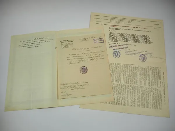 2x Patent Urkunde Macholl Cognac München Kaiserliches Patentamt 1896/1920