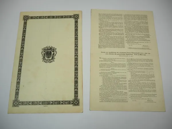 2x Patent Urkunde Macholl Cognac München Kaiserliches Patentamt 1896/1920