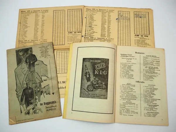 2x Programmheft Int. Motorraces Tubbergen Twente Niederlande Motorrad 1958/59