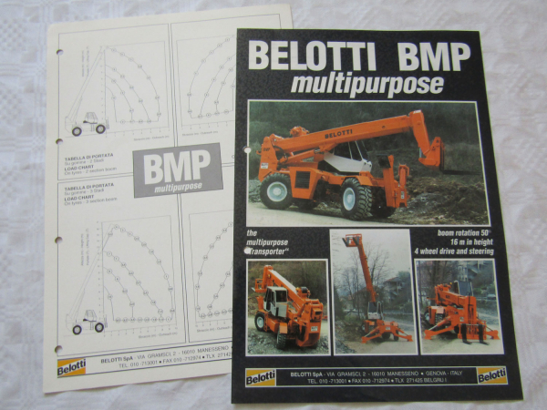 2x Prospekt Belotti BMP multipurpose Brochure