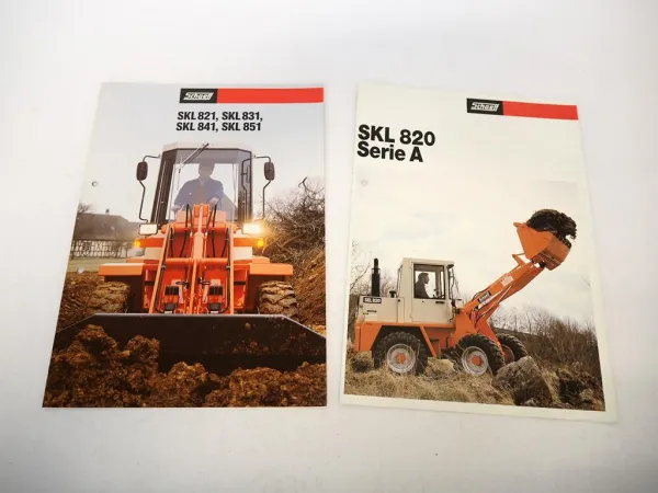 2x Prospekt Schaeff SKL 820 821 831 841 851 Radlader 1988/89