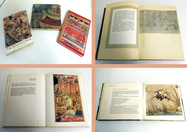 3 Artia Bildbände / Forman: Miniaturen Indien, Persien, Mongolei Tschingis Chan