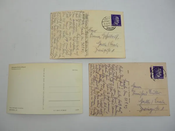 3 Foto AK Baabe auf Rügen Ostsee 1943 1965 Mecklenburg-Vorpommern