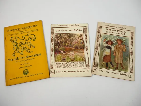 3 Hefte Tiergeschichten Naturbeobachtungen für Kinder Verlag Halle Saale