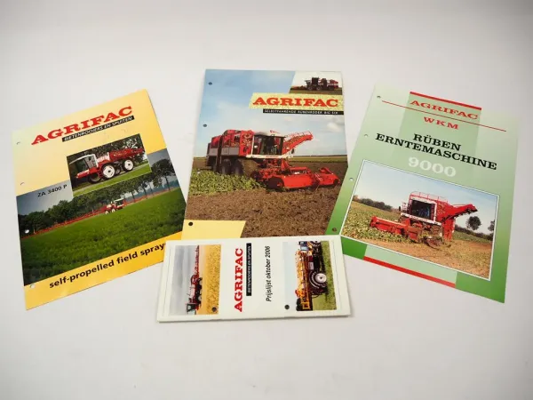3 Original Prospekte 1 Preisliste Agrifac & WKM Rübenroder & Feldspritzen
