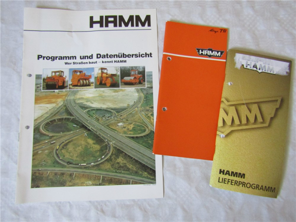 3 Prospekte Hamm Lieferprogramm Datenübersicht Walzen von 1988 - 2001