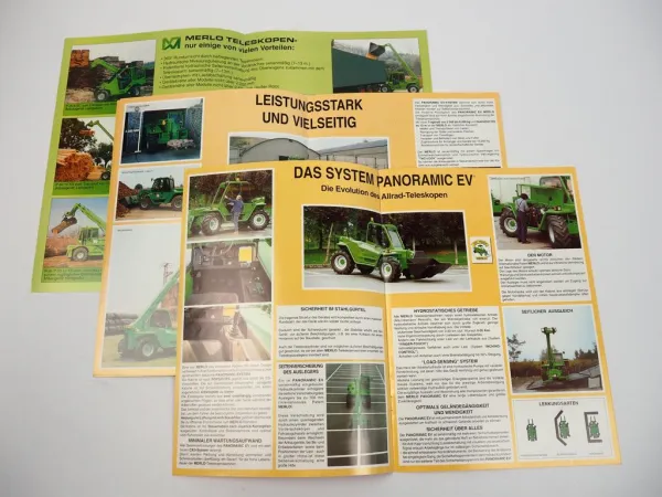3 Prospekte Merlo Landwirtschaft Bauwesen Holzumschlag Teleskopmaschinen