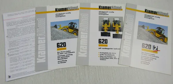 3 Prospekte Technische Daten zu Kramer Allrad 620 und Serie 2 + Preisangebot