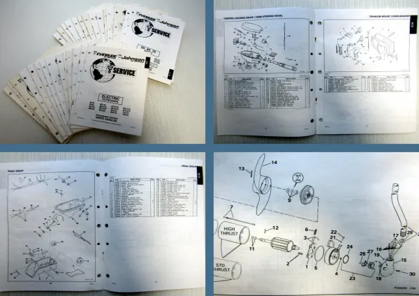 30x OMC Evinrude Johnson electrical - 300 ENGINE Parts Books 1994